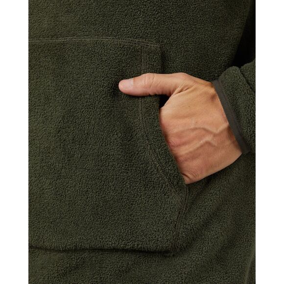 Men's Cozy Thermal Fleece 1/4 Quarter Zip Pullover Olive Green Father's Day XXL - Picture 2 of 4